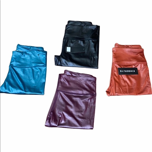 *Stylish Teal Liquid Leggings - Picture 4 of 6